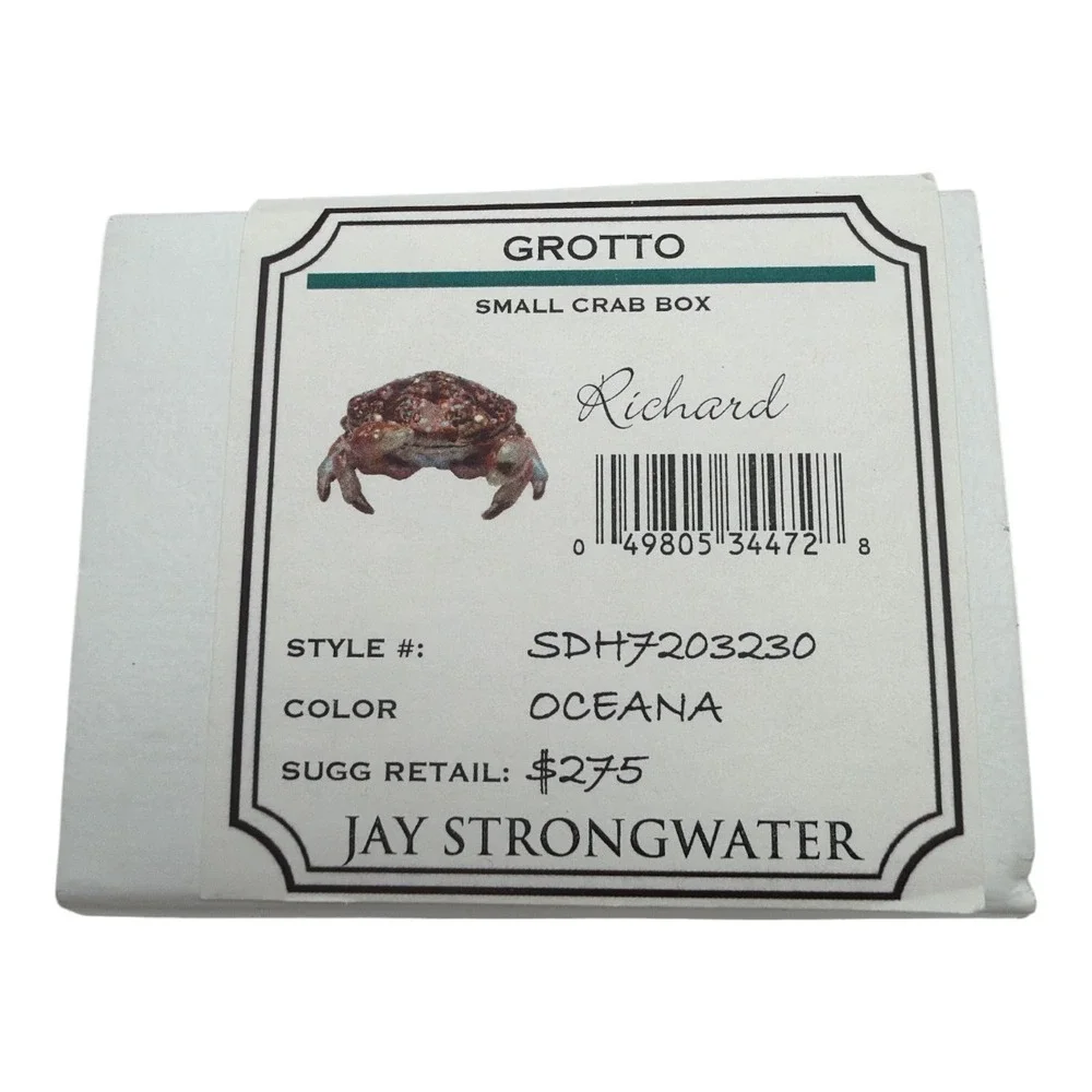 Jay Strongwater Richard Crab Oceana Trinket Box Org. Box & Pamphlet